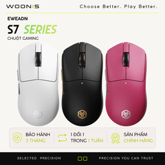 Chuột Gaming Không Dây Eweadn S7 Series, PAW 3950, PAR2862, Polling rate 8K, Pin 800mAh, Lớp phủ Nano Ice Skin