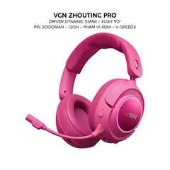 Tai Nghe Gaming Không Dây Đế Sạc VGN ZHOUTING PRO/PROMAX Driver dynamic 53mm, Xoay 90°, PIN 2000MAH, 120H Phạm vi 40m, V-SpeedX