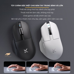 Chuột Không Dây Công Thái Học MCHOSE G7 – Văn Phòng & Gaming, Cảm Biến PAW3395, 1K Polling Rate , Pin Trâu 800mAh
