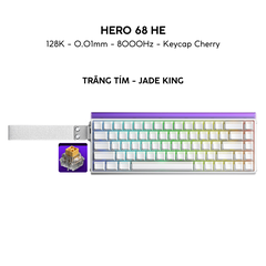 Aula Hero 68 | Bàn Phím Gaming HE Polling rate 8K Hz, Scan rate 128K, Độ Trễ 0.1ms, Hộp Đèn Neon RGB