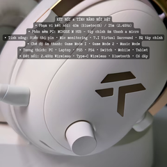 Tai Nghe Gaming Không Dây MCHOSE V9 Turbo – Đế Sạc Từ Tính,&nbsp; 7.1 Surround, Pin Trâu 250H, Mic AI Chống Ồn