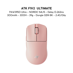 VGN ATK F1 V2 Series - Chuột Không Dây Nhẹ 38g, Cảm Biến PAW3950 Ultra, Polling Rate 8000Hz - Hiệu Suất Đỉnh Cao Cho Game Thủ