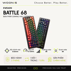 BÀN PHÍM CƠ GAMING HE BATTLE68 | Rapid Trigger | 1000hz | 8000hz