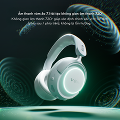 Tai Nghe Gaming Không Dây Đế Sạc VGN ZHOUTING PRO/PROMAX Driver dynamic 53mm, Xoay 90°, PIN 2000MAH, 120H Phạm vi 40m, V-SpeedX