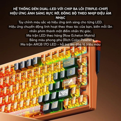 AULA AG75 | Bàn Phím Phím Từ Tính Chuyên Game Kết nối trực tiếp ADC, 8K Hz, Độ Trễ 0.08ms, Ultra-high Scan Rate 2304K, Accuracy 0.001mm, RGB đôi siêu