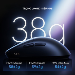 VGN ATK F1 V2 Series - Chuột Không Dây Nhẹ 38g, Cảm Biến PAW3950 Ultra, Polling Rate 8000Hz - Hiệu Suất Đỉnh Cao Cho Game Thủ