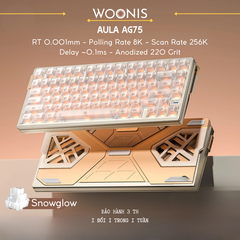 AULA AG75 | Bàn Phím Phím Từ Tính Chuyên Game Kết nối trực tiếp ADC, 8K Hz, Độ Trễ 0.08ms, Ultra-high Scan Rate 2304K, Accuracy 0.001mm, RGB đôi siêu