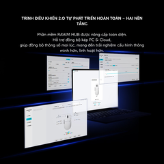 Chuột Gaming Không Dây RAWM Leviathan V4, Cảm Biến PAW3950, Nordic nRF54L15, Dual 8K, RawmSpeeed, Pin 500mAh, 150H, ~55g, Lớp Phủ THERMO-SENSITIVE