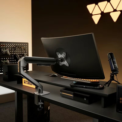 Arm Màn Hình Máy Tính Brateck E350 – Hỗ Trợ Màn 17”-32”, Tải Trọng 9Kg, Xoay Gập Linh Hoạt Chuẩn Công Thái Học