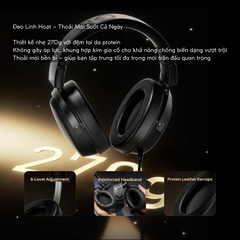 Tai Nghe Gaming Không Dây ATK Neptune N9, Driver Phủ TITAN 53mm, Tần Số 10Hz – 40kHz, Âm thanh không gian 3D, Độ Trễ Thấp 10ms, Khử Ồn Đàm Thoại, Pin 1500mAh(130h), Trọng Lượng 270g