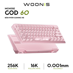 Bàn Phím Gaming HE MCHOSE GOD 60 – Full CNC, 16K Polling Rate, 256K Scan Rate, Rapid Trigger 0.001mm