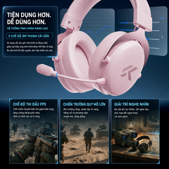Tai Nghe Gaming Không Dây MCHOSE V9 Pro 2 – THX Spatial Audio, Driver 53mm, Pin 300 Giờ