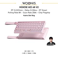 Bàn Phím Gaming HE Mchose Ace 68 V2 – Rapid Trigger 0.001mm, Delay 0.08ms, RT Smart, Polling Rate 8K - Scan Rate 256k, Chip Flagship