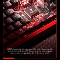 Bàn Phím Gaming HE Leobog A80RT, Pin 8000mAh, RT 0.01mm, Polling Rate 8K, Scan Rate 32K, RGB 16triệu màu