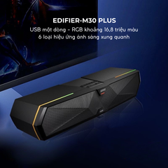 Loa Gaming Soundbar EDIFIER M30 Plus – Âm Thanh 2.0 Đối Xứng, Bluetooth 5.4, Đèn LED RGB, Chống Ồn