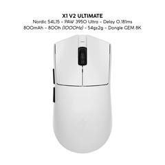 Chuột Gaming Không Dây ATK X1 V2 Series, Nordic 54H20, PAW 3950 Ultra, Delay 0.163ms, 800mAh, 54g±2g, Dongle GEM 8K