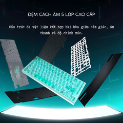 BÀN PHÍM GAMING HE ATK RS7 AIR, Polling Rate 8K, Độ Chính Xác 0.001mm, Scan Rate 256K, Độ Trễ 0.08ms, RGB 16.8 triệu màu