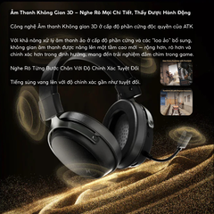 Tai Nghe Gaming Không Dây ATK Neptune N9, Driver Phủ TITAN 53mm, Tần Số 10Hz – 40kHz, Âm thanh không gian 3D, Độ Trễ Thấp 10ms, Khử Ồn Đàm Thoại, Pin 1500mAh(130h), Trọng Lượng 270g