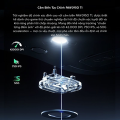 Chuột Gaming Không Dây Mchose A7 V2 Pro+/Ultra+ Đế Sạc Từ Tính, PAW 3950TI, Realtek Chipset, 42000 DPI, Dongle 8K, Siêu nhẹ 59g, Pin 500mAh