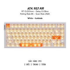 BÀN PHÍM GAMING HE ATK RS7 AIR, Polling Rate 8K, Độ Chính Xác 0.001mm, Scan Rate 256K, Độ Trễ 0.08ms, RGB 16.8 triệu màu