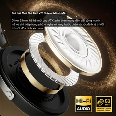 Tai Nghe Gaming Không Dây ATK Neptune N9, Driver Phủ TITAN 53mm, Tần Số 10Hz – 40kHz, Âm thanh không gian 3D, Độ Trễ Thấp 10ms, Khử Ồn Đàm Thoại, Pin 1500mAh(130h), Trọng Lượng 270g