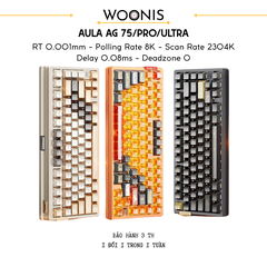 AULA AG75 | Bàn Phím Phím Từ Tính Chuyên Game Kết nối trực tiếp ADC, 8K Hz, Độ Trễ 0.08ms, Ultra-high Scan Rate 2304K, Accuracy 0.001mm, RGB đôi siêu
