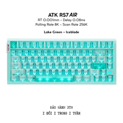 BÀN PHÍM GAMING HE ATK RS7 AIR, Polling Rate 8K, Độ Chính Xác 0.001mm, Scan Rate 256K, Độ Trễ 0.08ms, RGB 16.8 triệu màu