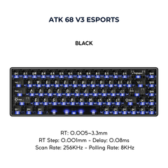 ATK 68 V3 ESPORTS| Bàn Phím Phím Từ Tính Chuyên Game 8K Hz, Độ Trễ 0.08ms, Scan Rate 256K, Accuracy 0.001mm, RGB 16.8 Triệu Màu