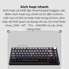 BÀN PHÍM CƠ GAMING HE VGN A75 HE | Rapid Trigger | 1000hz | RT 0.1mm