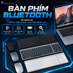 Bàn Phím Bluetooth Mini Không Dây Pin Sạc Dùng Cho Laptop, Điện Thoại, Máy Tính Bảng - K819N