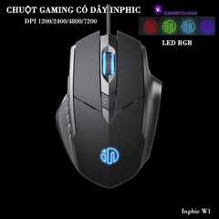 Chuột Gaming Inphic Có Dây Chống Ồn 7200dpi Có 4 Mức Điều Chỉnh Phù Hợp Chơi Game Và Văn Phòng - Inphic W1