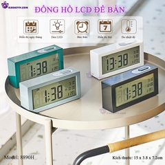 Đồng Hồ LED Để Bàn Màn Hình LCD Báo Thức Hiển Thị Nhiệt Độ Ngày Tháng - 8890H