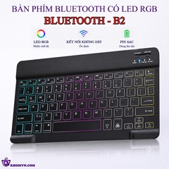Bàn Phím Bluetooth Cho Điện Thoại Máy Tính Bảng Không Dây 10 inch Có LED RGB B2