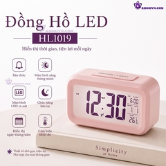 Đồng Hồ LED Màn Hình LCD Hiển Thị Đa Chức Năng Có Báo Thức HL-1019