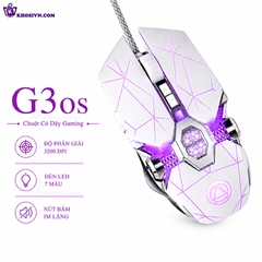 Chuột Gaming Có Dây LED RGB 3200DPI Chơi Game, Chuột Văn Phòng G3os