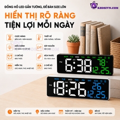 Đồng Hồ LED Điện Tử Để Bàn Gắn Tường Hiện Đại Đa Chức Năng - 6668