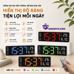 Đồng Hồ LED Treo Tường Để Bàn Có Báo Thức, Đếm Ngược, Bấm Giờ - 6629