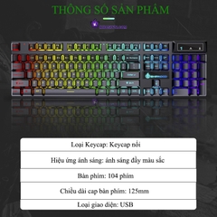 Bàn Phím Giả Cơ Gaming LED RGB Có Dây K500