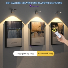 Đèn Cảm Biến Chuyển Động Đèn LED Không Dây Trang Trí Gắn Tường Rọi Tranh L2201