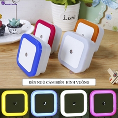 Đèn Ngủ Hình Vuông Đèn Cảm Biến Ánh Sáng Bật Tắt Tự Động