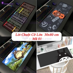 Lót Chuột Cỡ Lớn 80x30cm Miếng Pad Chuột Cao Su Cỡ Lớn Có Bo Viền - Mã 01