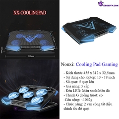 Đế Tản Nhiệt Laptop Gaming 17inch 2 Cổng USB Cooling Pad