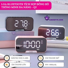 Loa Bluetooth Tích hợp Đồng Hồ Thông Minh Đa Năng Kiêm Báo Thức Nghe Đài FM - Q5