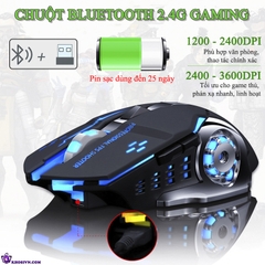 Chuột Gaming Không Dây Bluetooth 2.4G Có LED DPI 3600 T2