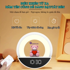 Đèn Ngủ LED Gắn Tường Cute Có Remote Tích Hợp Đồng Hồ TB-106SD