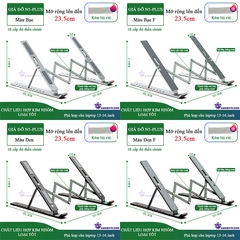 Giá Đỡ Laptop, Giá Kê Laptop Máy Tính Gấp Gọn Chất Liệu Hợp Kim Nhôm Cao Cấp Điều Chỉnh Được Độ Cao - N5 Plus