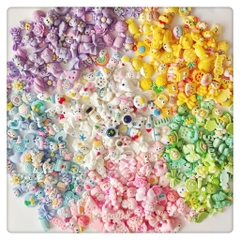 Phụ Kiện Set Charm 3D Dễ Thương Cute , Sticker 3D Nổi Chọn Màu Kèm Keo Dán Phụ Kiện - Sticker 3D