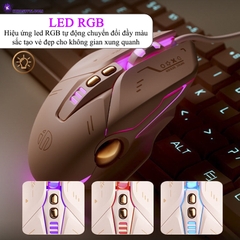 Chuột Gaming Inphic Có Dây Đèn LED RGB Thiết Kế Công Thái Học - Inphic W8