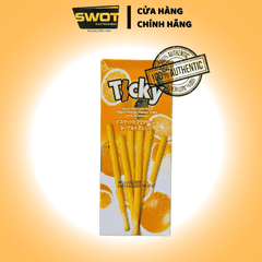 LỐC 13 HỘP BÁNH QUE TICKY THÁI LAN- VỊ DÂU I SỮA I SOCOLA I CAM -Dạng que giòn tan, bọc bên ngoài một lớp kem dâu hoặc kem sữa chocolate béo ngậy, thơm ngon - SWOT