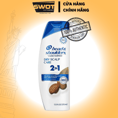 Dầu Gội Và Xả 2in1 Sạch Gàu HEAD & SHOULDERS Mỹ Sạch Sâu/ Dành Cho Da Đầu Khô/ Suôn Mượt/ Hương Nước Hoa - Chai 370ML - SWOT